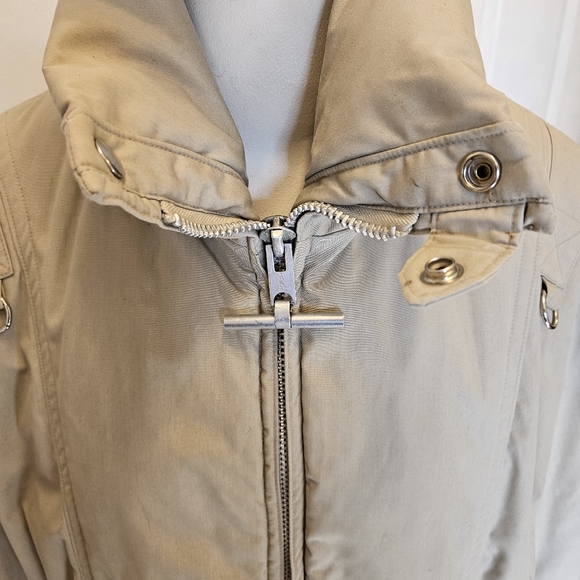 Vintage Saks Fifth Avenue Mighty Mac Out O' Gloucester Beige Zip-Up Coat… - Picture 6 of 11